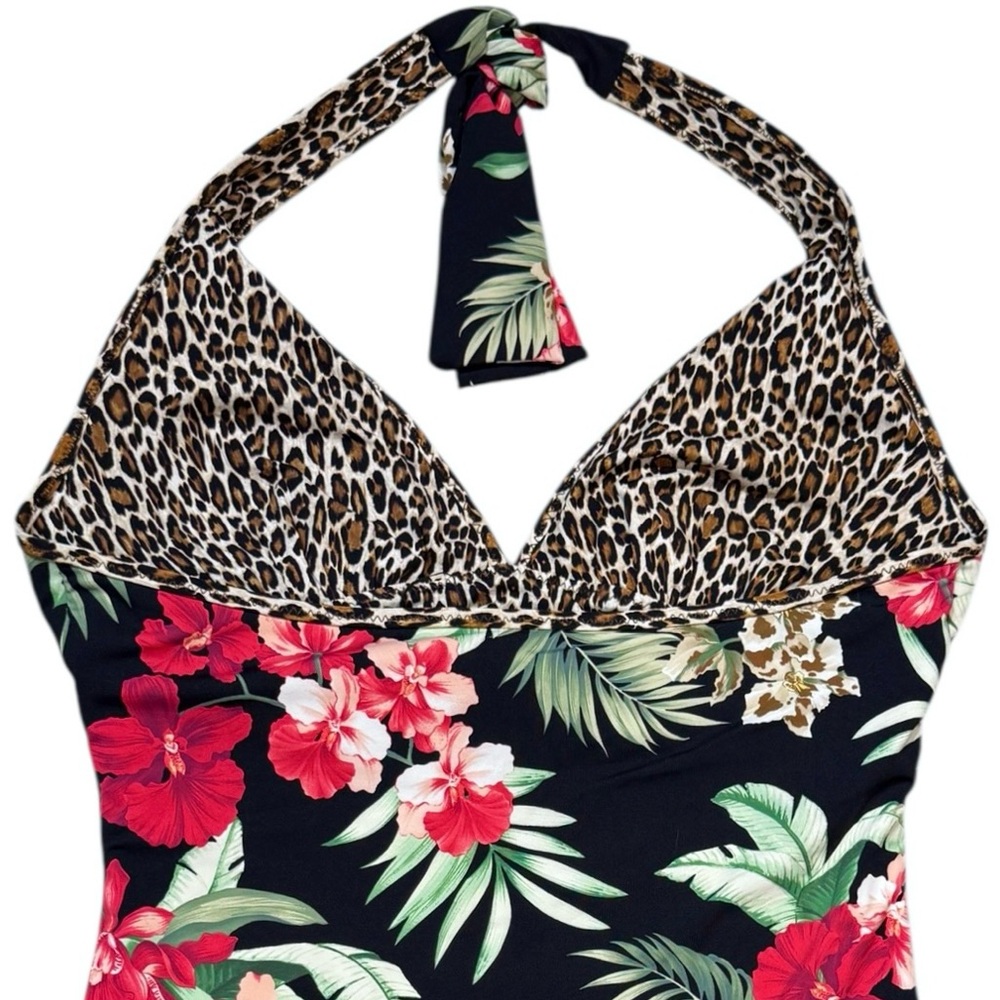 NWOT Tommy Bahama Lily Cat Reversible Halter Tankini Top - Picture 11 of 16